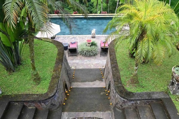 Romantic Poolside Stairw